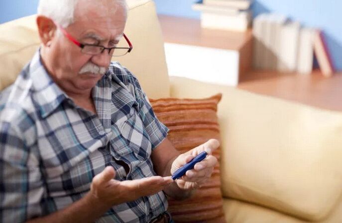 A diabetic patient should measure blood sugar and take glucose-lowering drugs