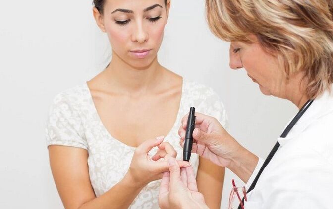 Before prescribing insulin, the doctor conducts a blood sugar test